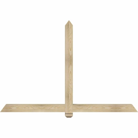 Ekena Millwork Eugene Rough Sawn Timber Gable Bracket, Douglas Fir, 72"W x 48"H x 4"D x 4"F, 16/12 Pitch GBW072X48X0404EUG00RDF